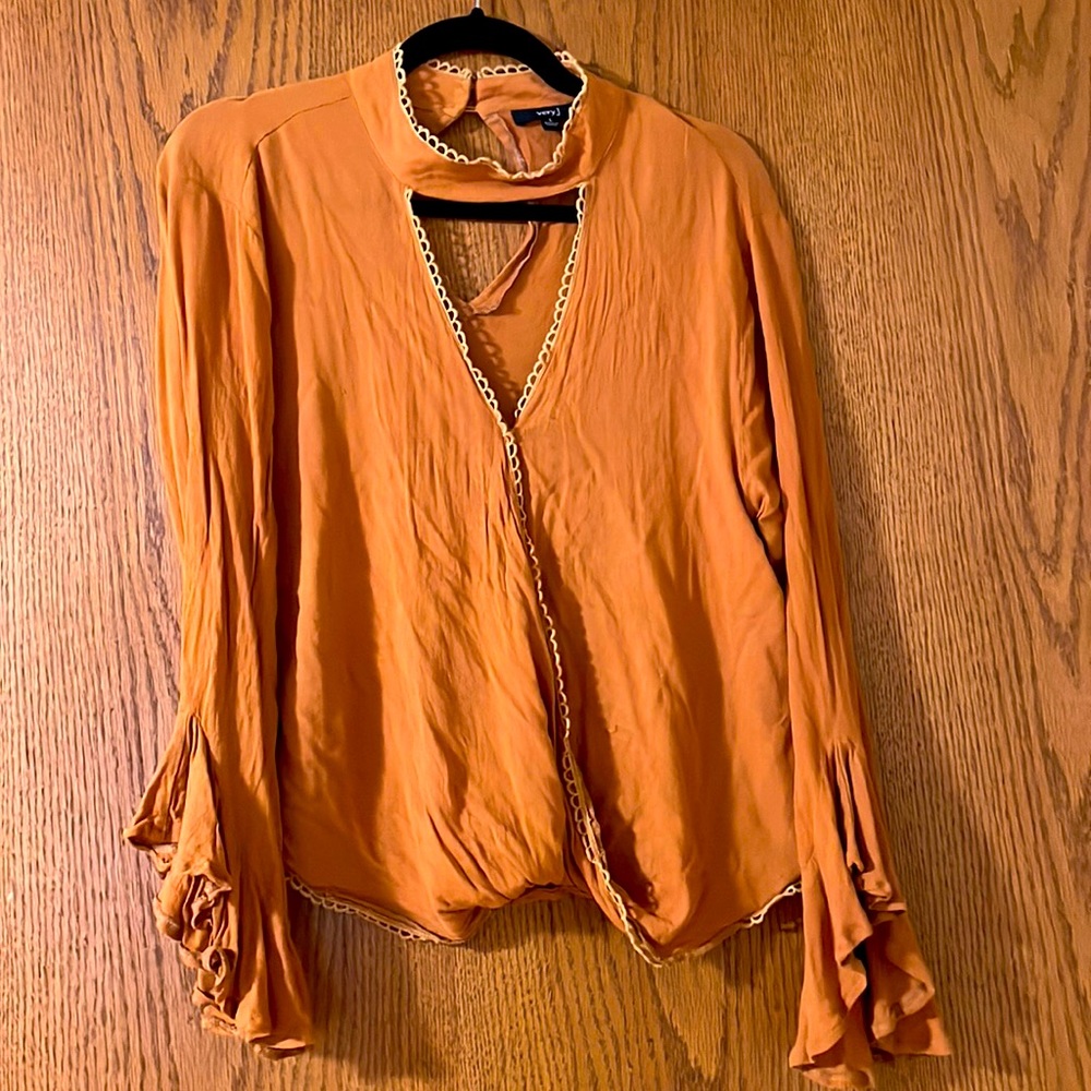 Womens large taupe blouse size large